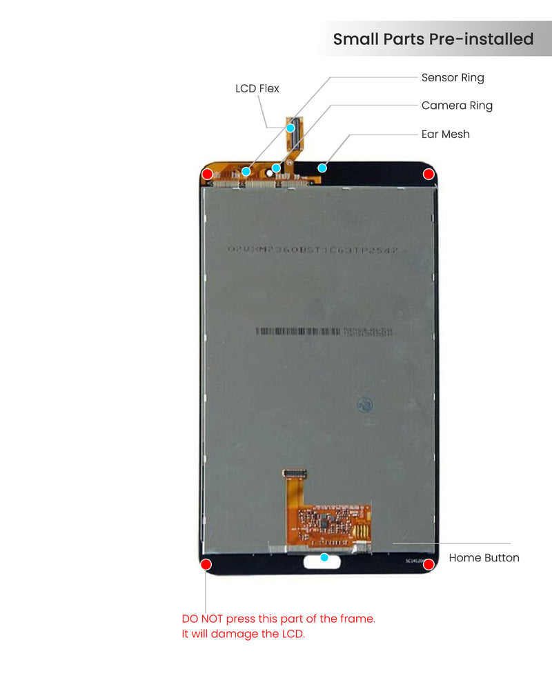 Samsung Galaxy Tab 4 7.0 (T230) LCD Screen Assembly Replacement With Digitizer (All Colors)