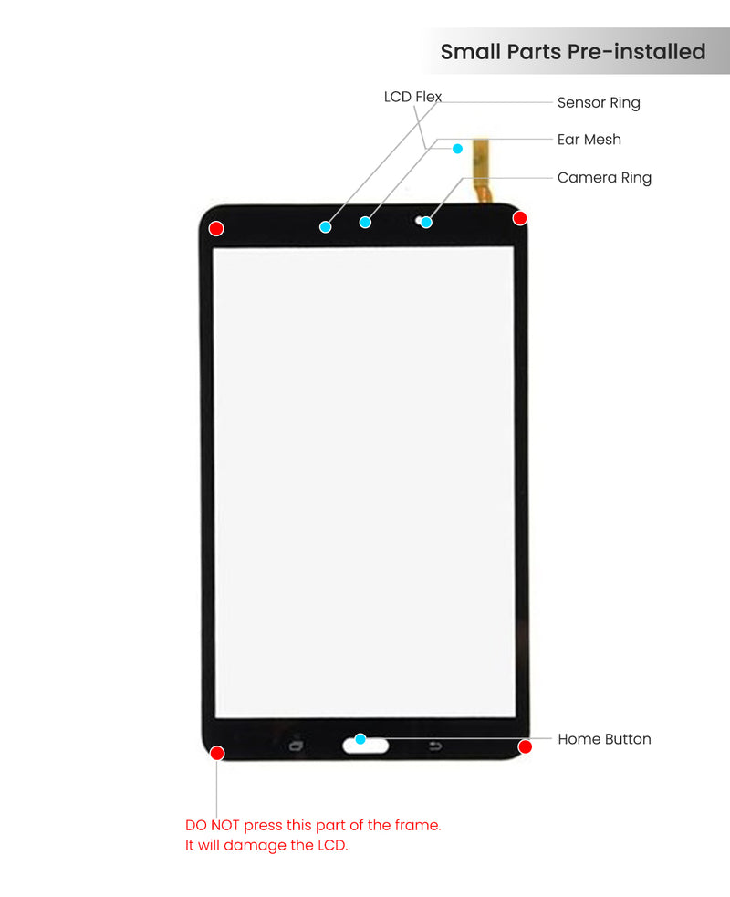 Samsung Galaxy Tab 4 8.0 (T337 / T330) Touch Screen Digitizer Replacement (All Colors)
