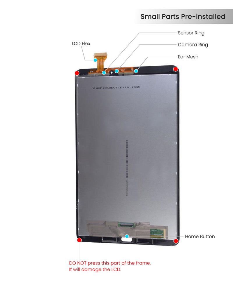 Samsung Galaxy Tab A 10.1 (T580 / T585) LCD Screen Assambly Replacement (All Colors)