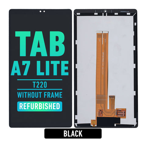 Samsung Galaxy Tab A7 Lite 8.7 (T220) (WIFI Version) LCD Screen Assembly Replacement Without Frame (Refurbished) (Black)