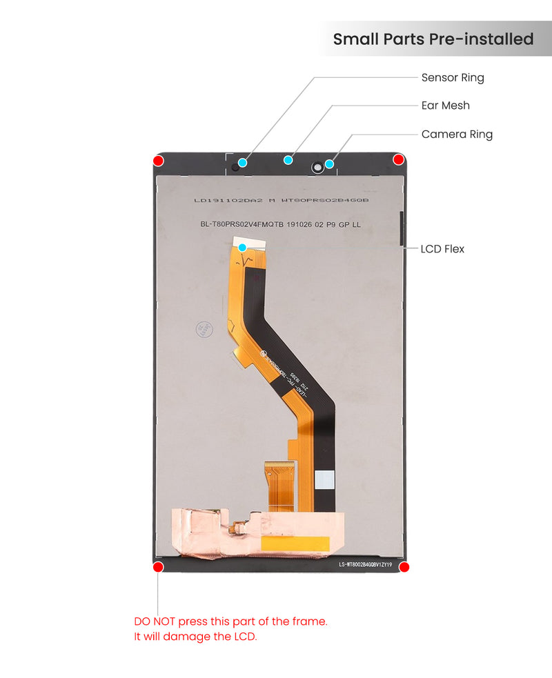 Samsung Galaxy Tab A 8.0 (T290 / 2019) LCD Screen Assembly Replacement With Digitizer (WIFI VERSION) (Black)