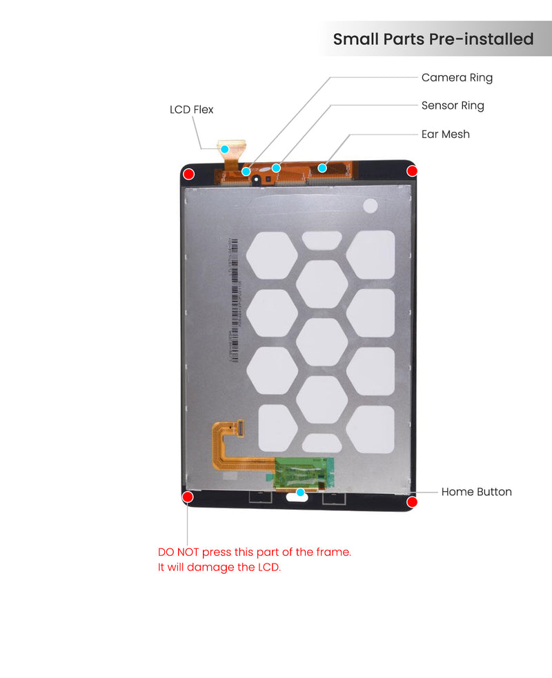 Samsung Galaxy Tab A 9.7 (T550 / T551 / T555) LCD Screen Assembly Replacement (All Colors)