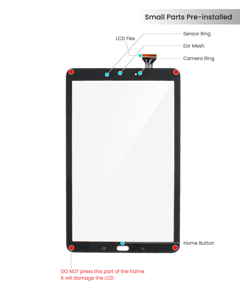 Samsung Galaxy Tab E 9.6 SM-T560 Touch Screen Digitizer Replacement (All Colors)