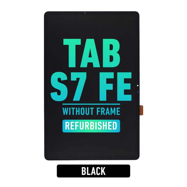Samsung Galaxy Tab S7 FE 12.4 (T730 / T733 / T735 / T736 / T737 / T738) OLED Screen Assembly Replacement Without Frame (Refurbished) (Black)