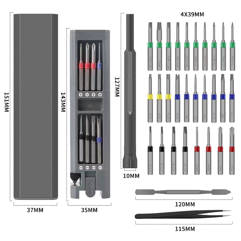 Screwdriver Magnetic Set With 28 Bits (31 IN 1)