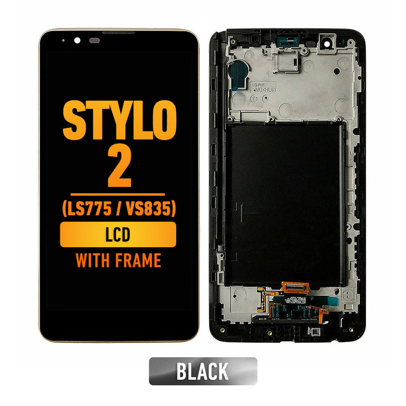LG G Stylo 2 (LS775 / VS835) LCD Screen Assembly Replacement With Frame (Black)