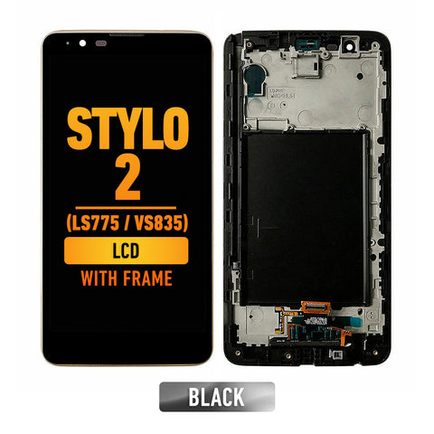 LG G Stylo 2 (LS775 / VS835) LCD Screen Assembly Replacement With Frame (Black)