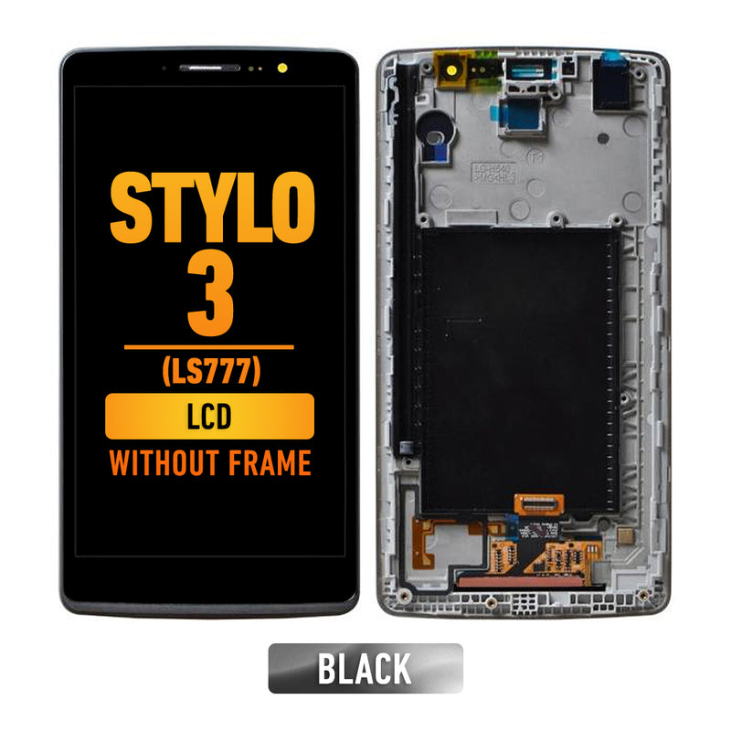 LG Stylo 3 (LS777) LCD Screen Assembly Replacement With Frame (Black)