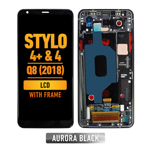 LG Stylo 4 / Stylo 4 Plus / Q8 2018 LCD Screen Assembly Replacement With Frame (Aurora Black)