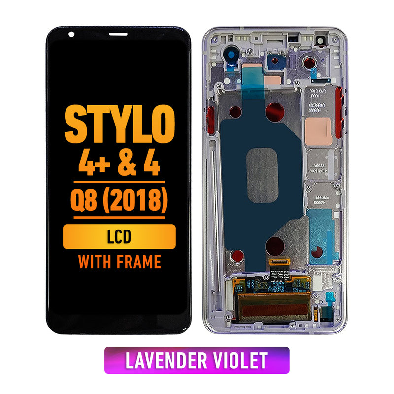 LG Stylo 4 / Stylo 4 Plus / Q8 2018 LCD Screen Assembly Replacement With Frame (Lavender Violet)