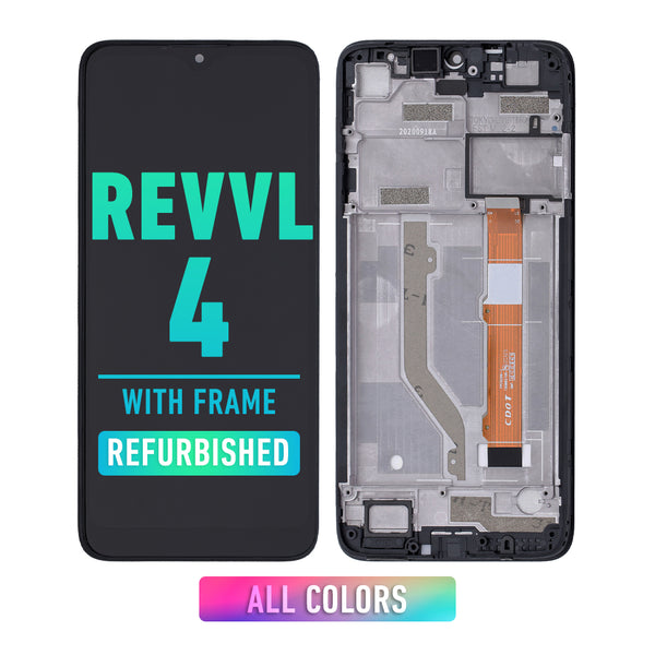 T-Mobile Revvl 4 LCD Screen Assembly Replacement With Frame (Refurbished) (All Colors)