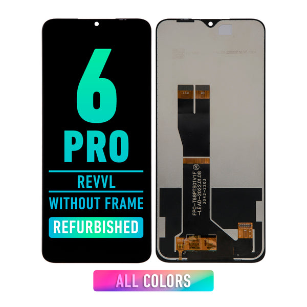 T-Mobile Revvl 6 Pro LCD Screen Assembly Replacement Without Frame (Refurbished) (All Colors)