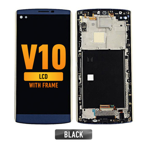 LG V10 LCD Screen Assembly Replacement With Frame (Black)
