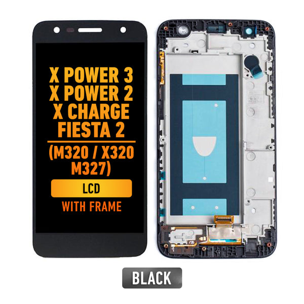 LG X Power 3 /  2 / X Charge / Fiesta 2 (M320 / X320 / M327) LCD Screen Assembly Replacement With Frame (Black)