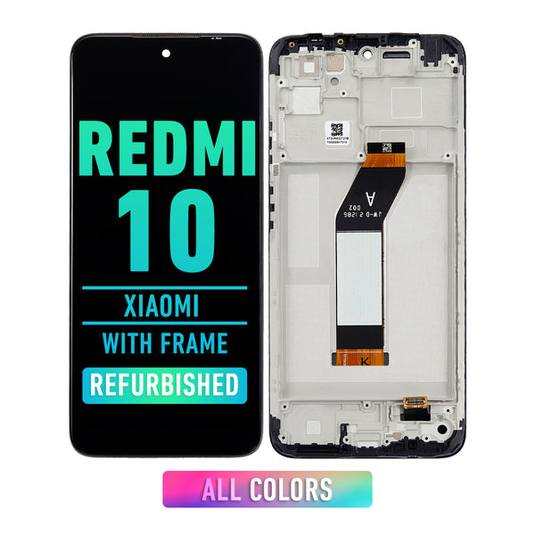 Xiaomi Redmi 10 LCD Screen Assembly Replacement With Frame (Refurbished) (All Colors)