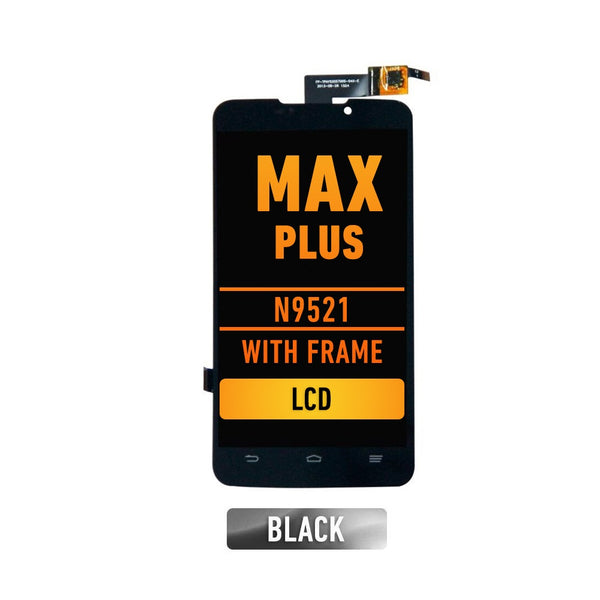 ZTE Max Plus (N9521) LCD Screen Assembly Replacement (Black) (BOOST MOBILE)