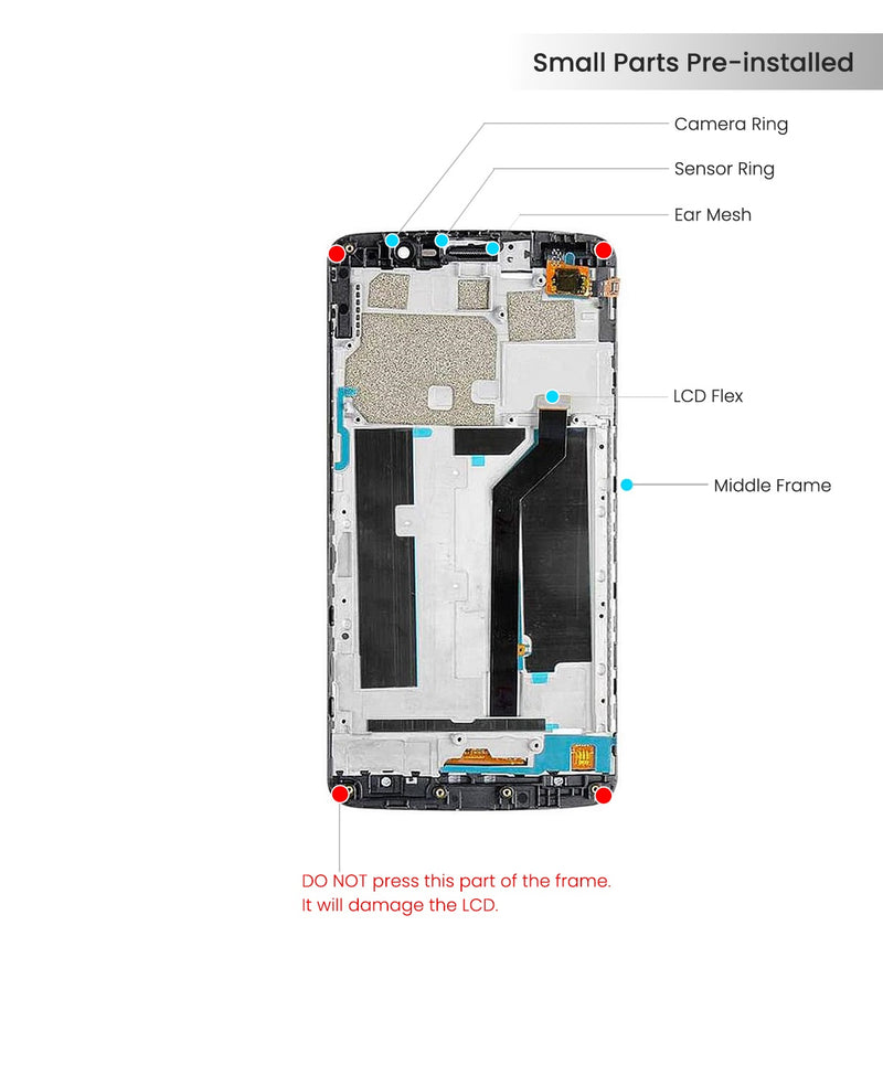 ZTE Max XL N9560 / ZTE Blade Max 3 Z986  LCD Screen Assembly Replacement With Frame