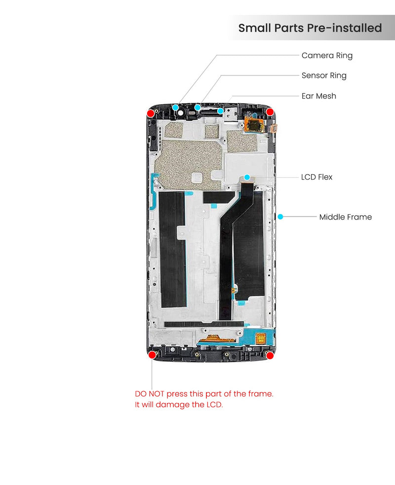 ZTE Max XL N9560 / Z986  LCD Screen Assembly Replacement With Frame