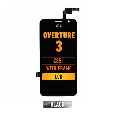 ZTE Overture 3 (Z851) LCD Screen Assembly Replacement (Black)