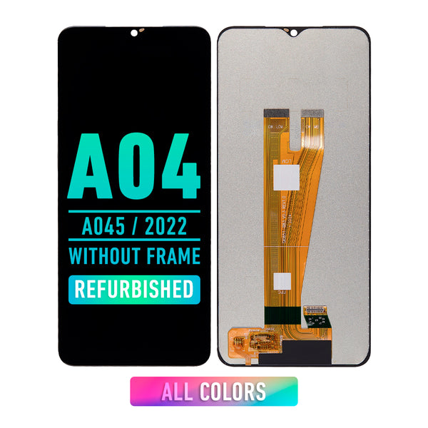 Samsung Galaxy A04 (A045 / 2022) LCD Screen Assembly Replacement Without Frame (Refurbished) (All Colors)