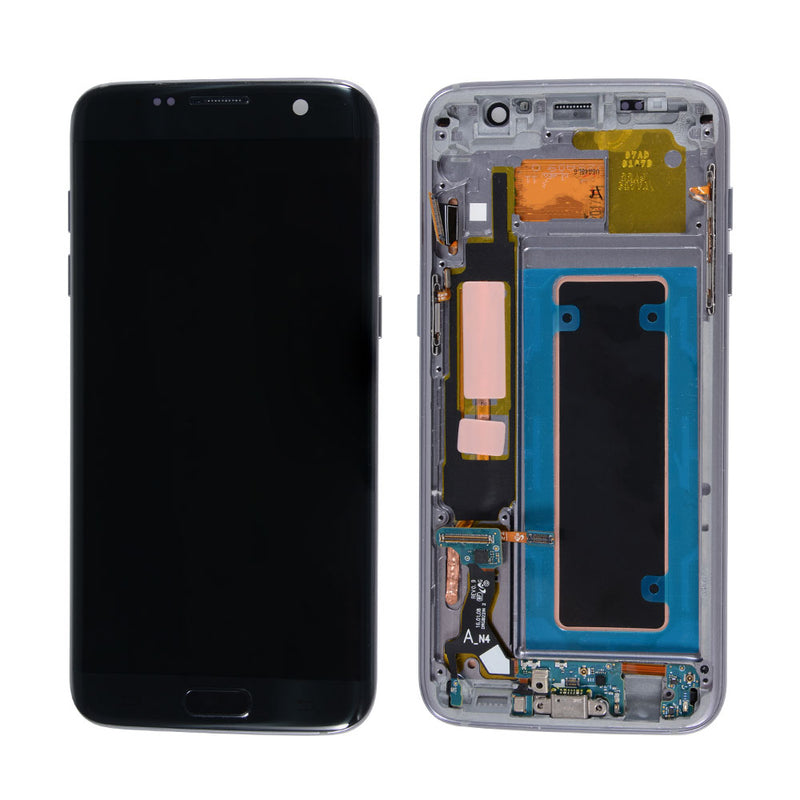 Samsung Galaxy S7 Edge OLED Screen Assembly Replacement With Frame (INT Version) (Refurbished) (Black Onyx)