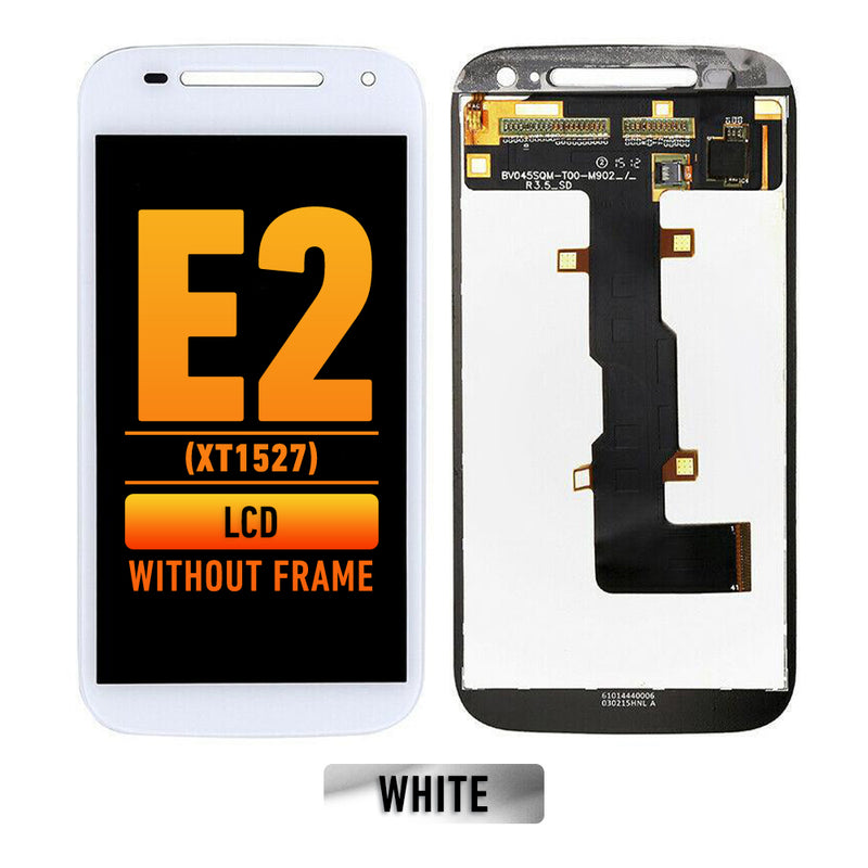 Motorola Moto E2 (XT1527) LCD Screen Assembly Replacement Without Frame (Refurbished) (White)