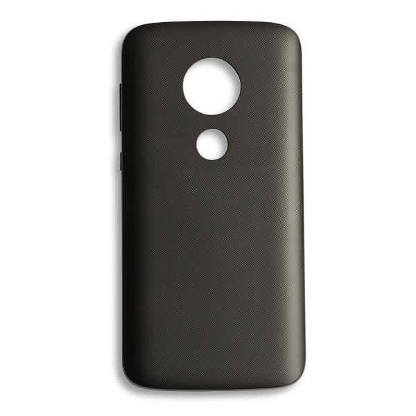 Motorola E5 Play Back Cover Glass Replacement (No Logo) (Black)