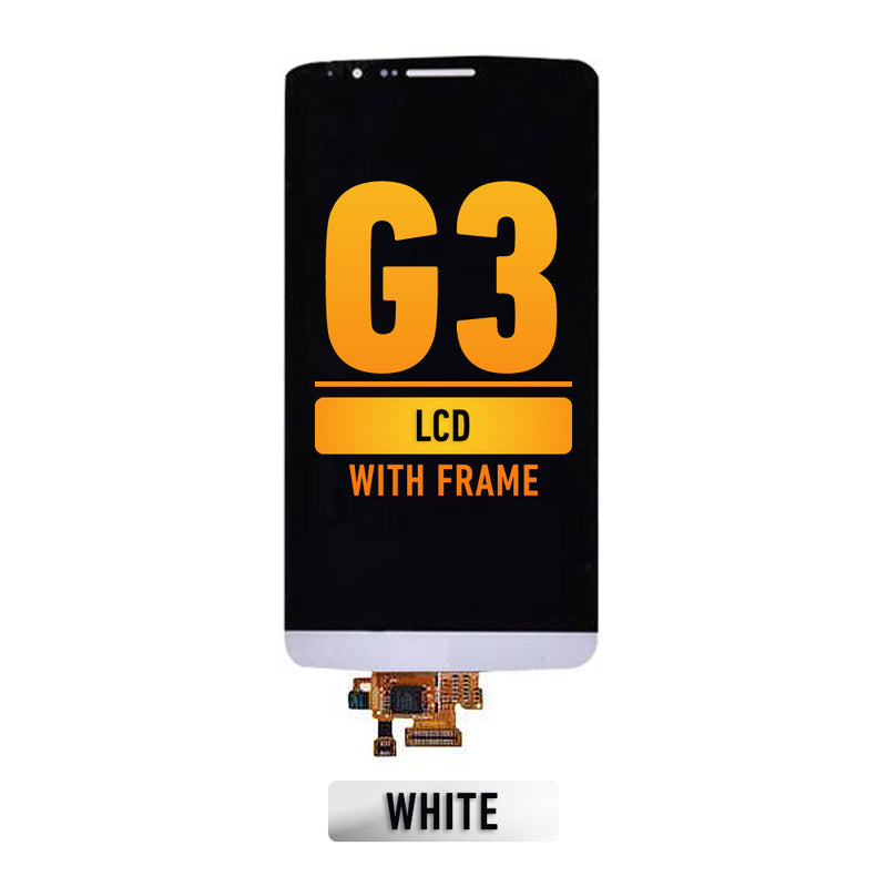 LG G3 LCD Screen Assembly Replacement Without Frame (White)