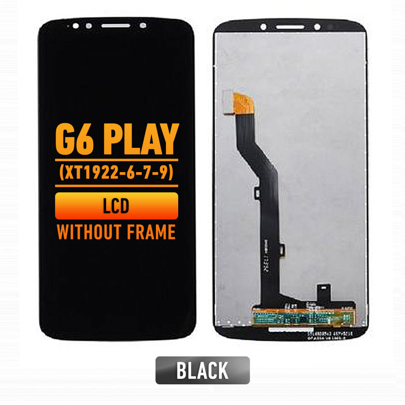 Motorola Moto G6 Play (XT1922-6-7-9) LCD Screen Assembly Replacement Without Frame (USA Version) (Black)