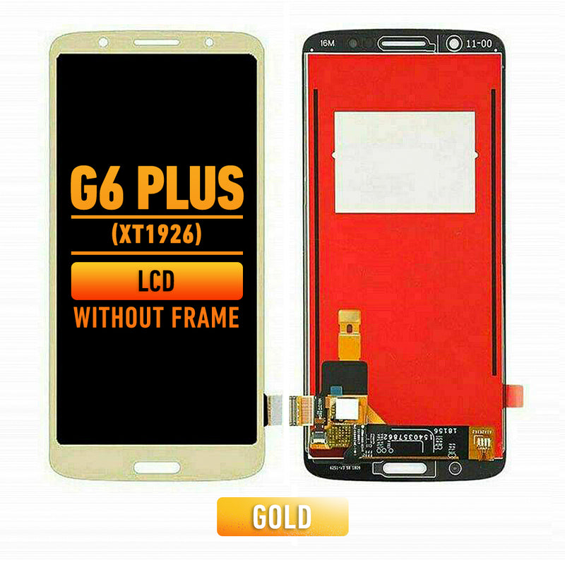 Motorola G6 Plus (XT1926) LCD Screen Assembly Replacement Without Frame (Gold)