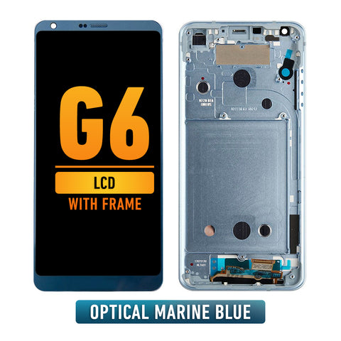 LG G6 LCD Screen Assembly Replacement With Frame (Optical Marine Blue)
