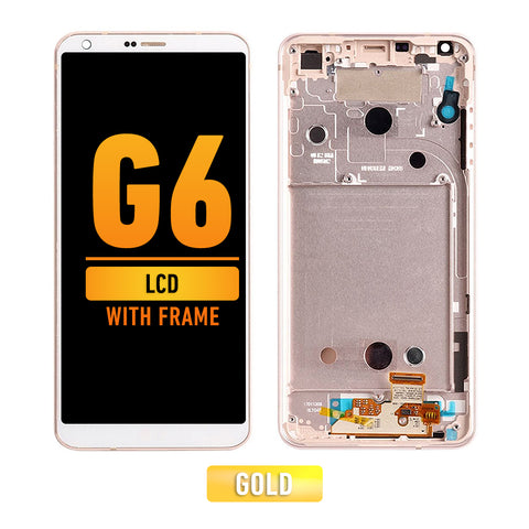 LG G6 LCD Screen Assembly Replacement With Frame (Gold)