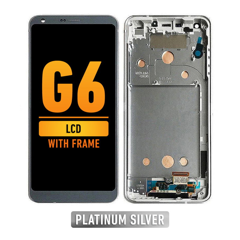 LG G6 LCD Screen Assembly Replacement With Frame (Ice Platinum Silver)