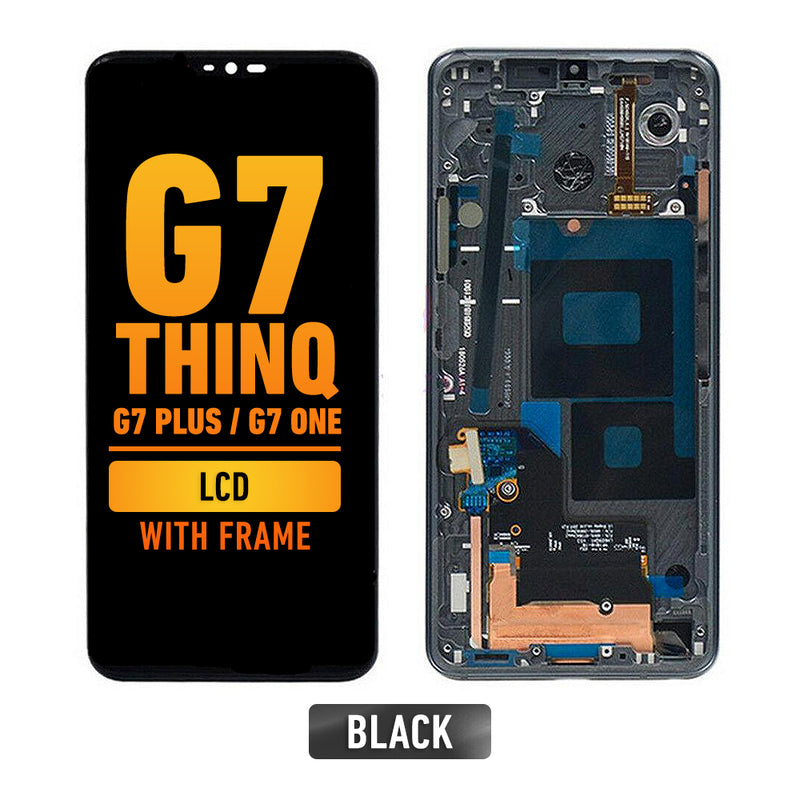 LG G7 ThinQ / G7 Plus / G7 One LCD Screen Assembly Replacement With Frame (Black)