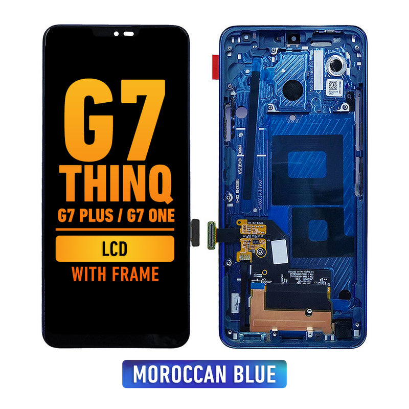 LG G7 ThinQ / G7 Plus / G7 One LCD Screen Assembly Replacement With Frame (Moroccan Blue)