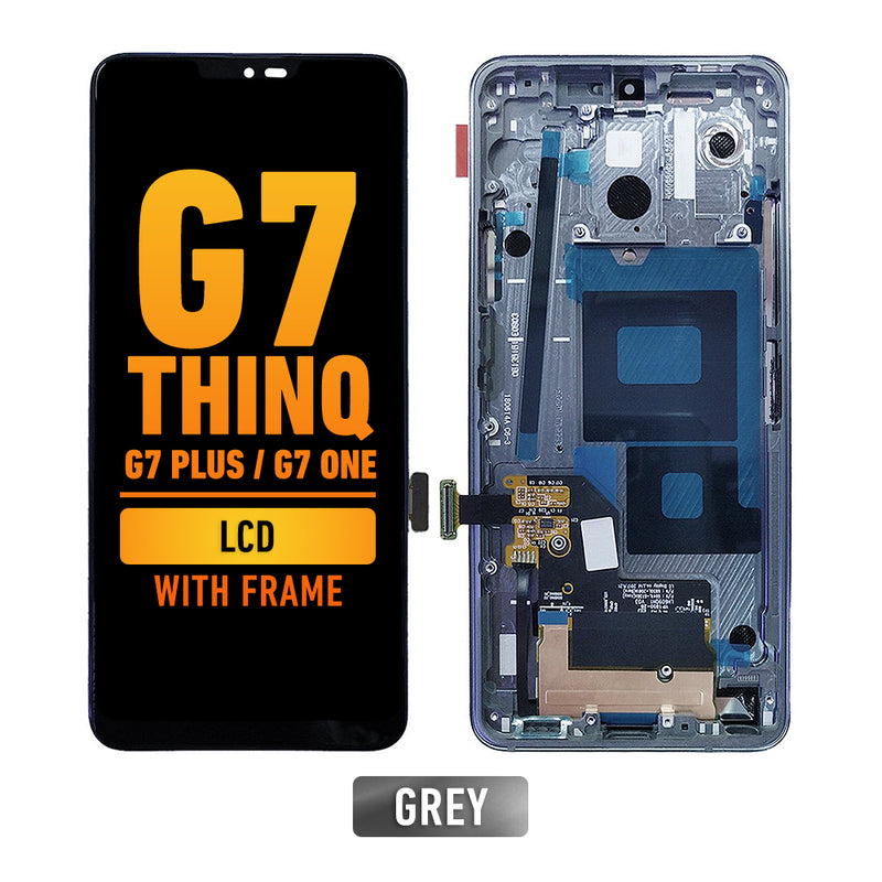 LG G7 ThinQ / G7 Plus / G7 One LCD Screen Assembly Replacement With Frame (Grey)