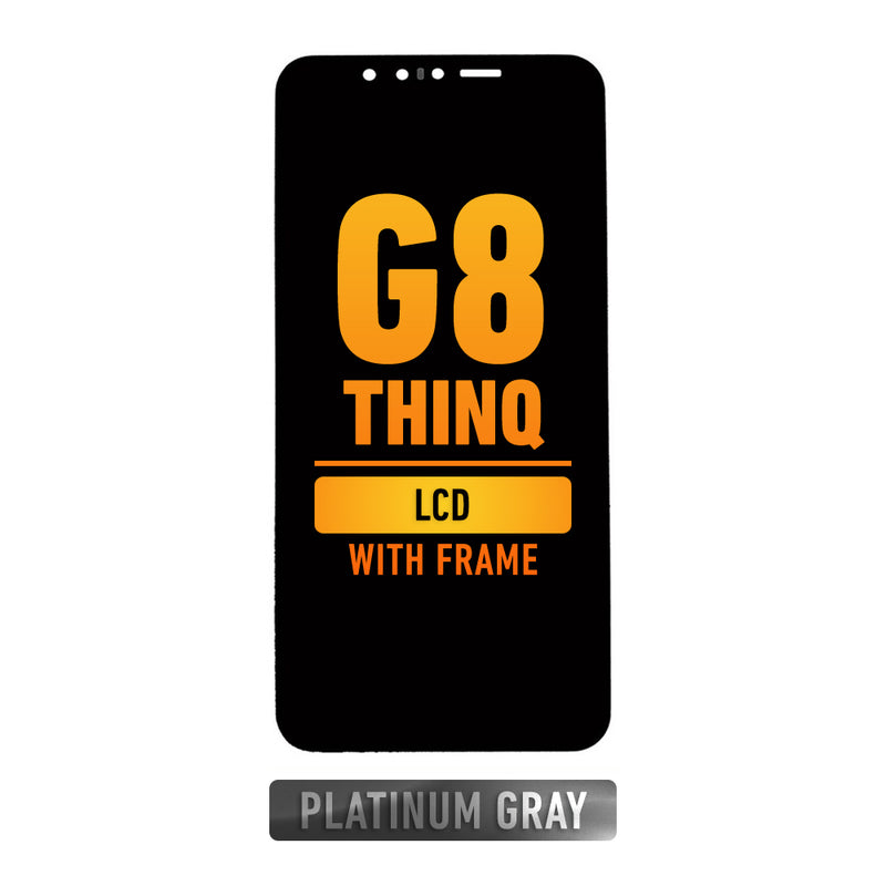 LG G8 ThinQ LCD Screen Assembly Replacement With Frame (Platinum Gray)