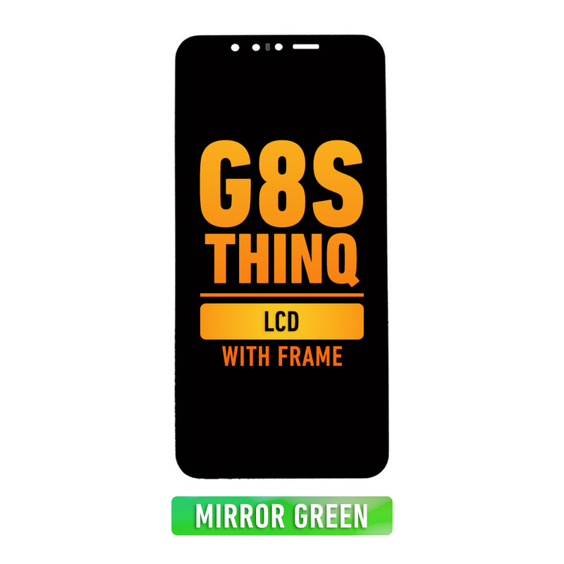 LG G8S ThinQ LCD Screen Assembly Replacement With Frame (Mirror Green)