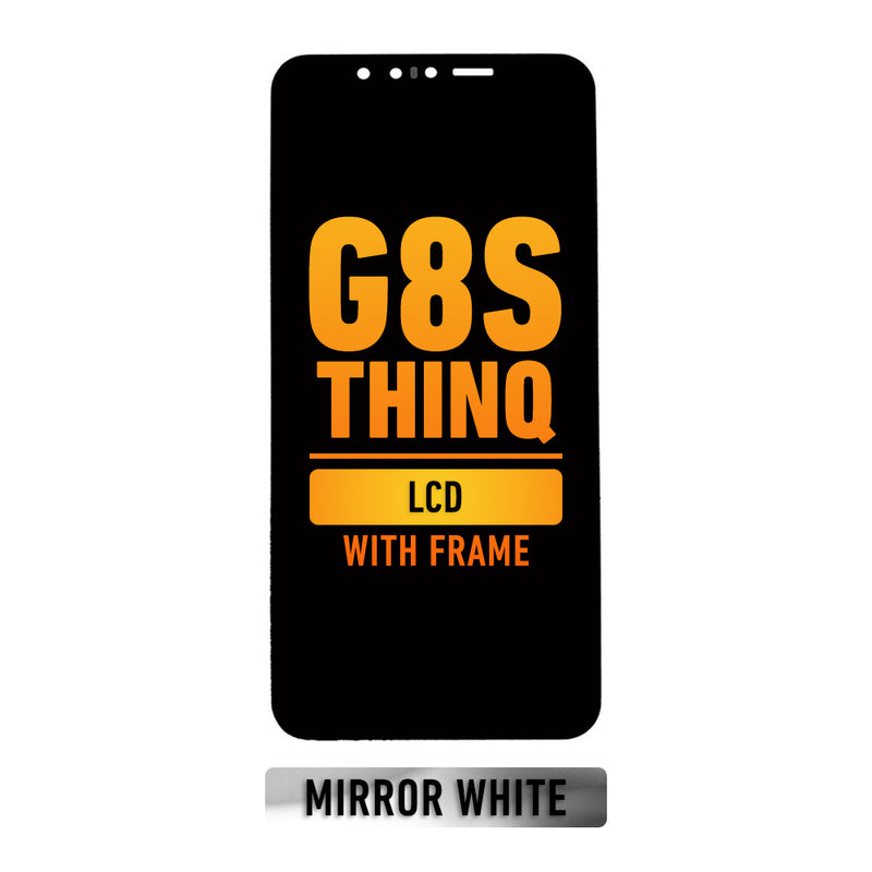 LG G8S ThinQ LCD Screen Assembly Replacement With Frame (Mirror White)