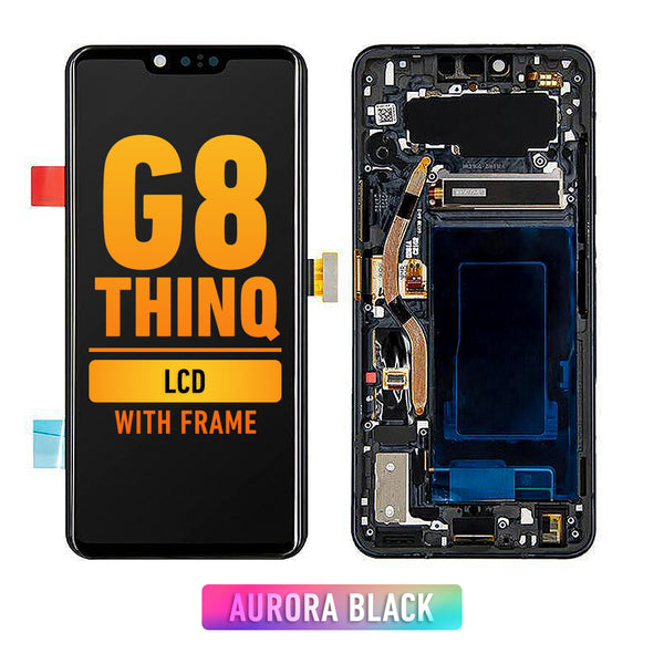 LG G8 ThinQ LCD Screen Assembly Replacement With Frame (Aurora Black)