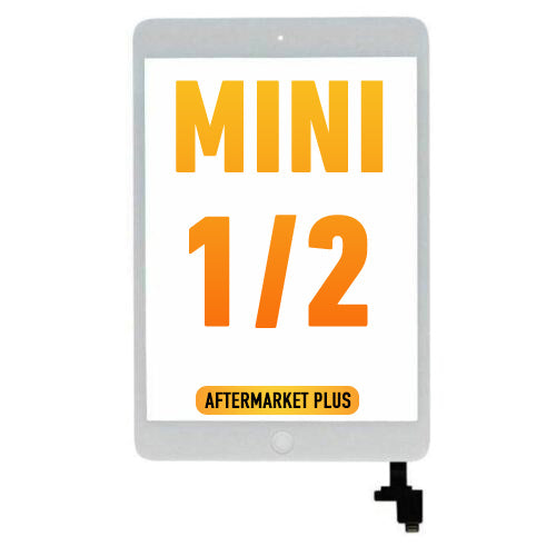 iPad Mini 1 / iPad Mini 2 Digitizer Replacement With IC Chip & Home Button Pre-Installed (Aftermarket Plus) (White)