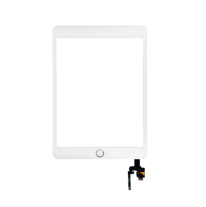 iPad Mini 3 Digitizer Replacement Without IC Chip & Home Button Pre-Installed (Aftermarket Plus) (White)