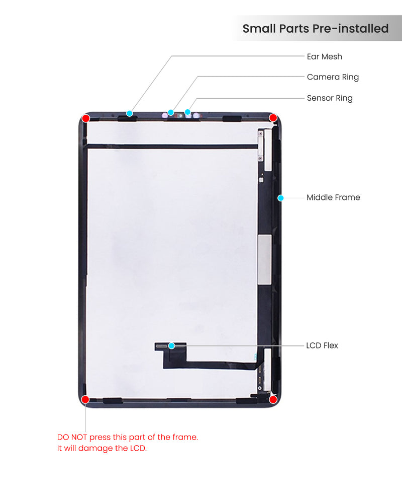 iPad Pro 11 LCD Screen Assembly Replacement With Digitizer (1st gen, 2018) / iPad Pro 11" (2nd gen, 2020) (Refurbished Premium) (All Colors)