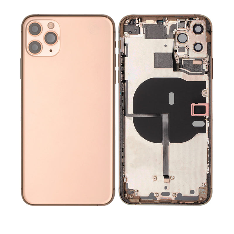 iPhone 11 Pro Max Housing & Back Cover Glass With Small Parts (No Logo) (All Colors)