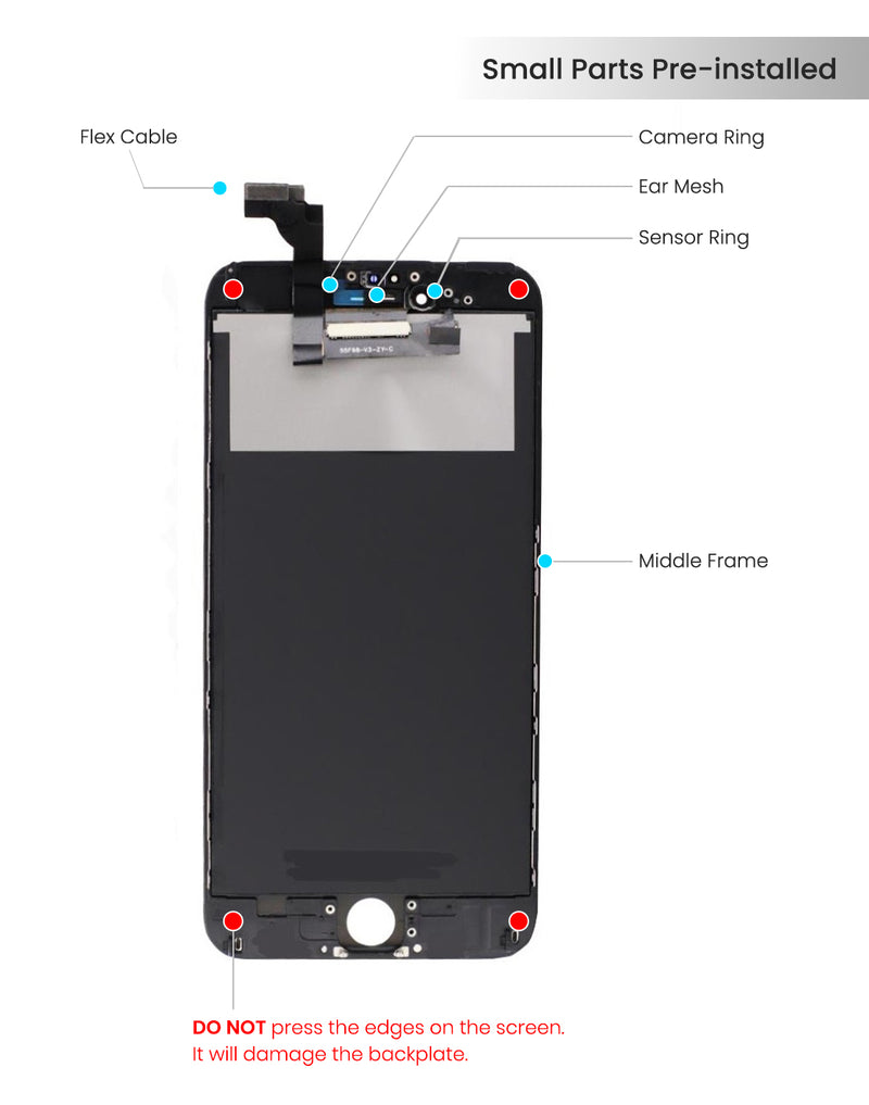 iPhone 6 Plus LCD Screen Replacement (Aftermarket | IQ5) (White)