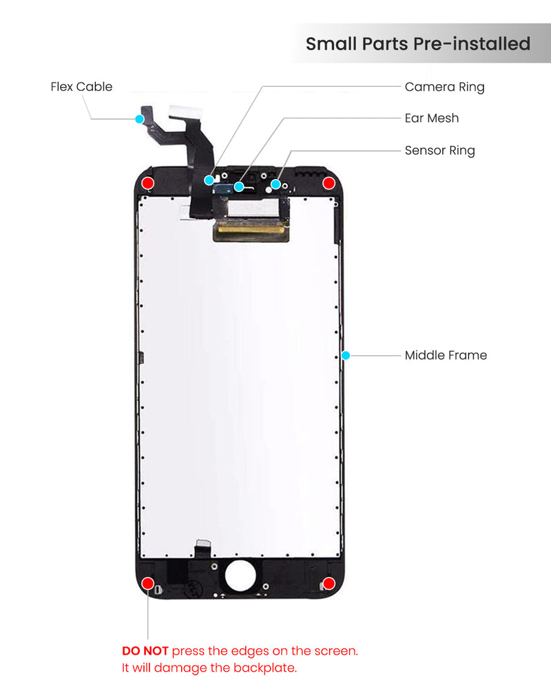 iPhone 6S LCD Screen Replacement (Refurbished Premium) (White)