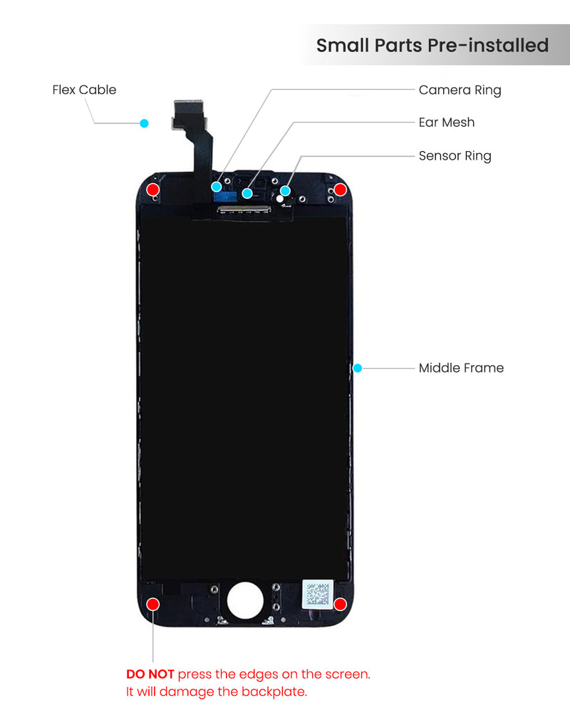 iPhone 6 LCD Replacement (Aftermarket | IQ5) (White)