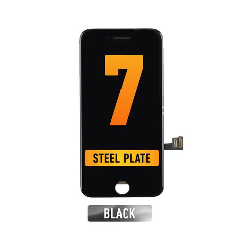 iPhone 7 LCD Screen Replacement (With Steel Plate) (Premium Plus | IQ7) (Black)