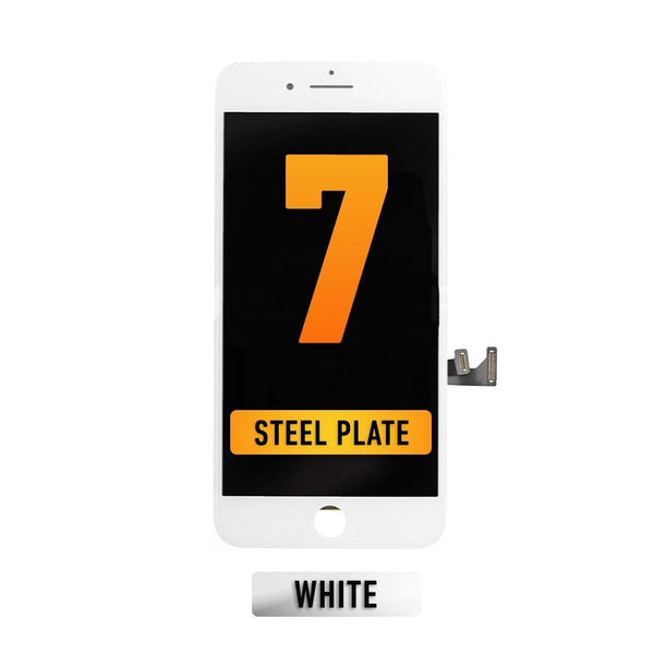 iPhone 7 Complete LCD Assembly Replacement (With Steel Plate) (Premium Plus | IQ7) (White)