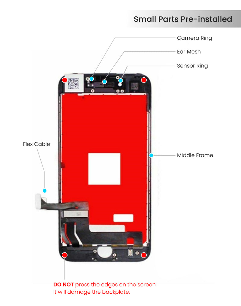 iPhone 7 Plus LCD Screen Replacement (Aftermarket | IQ5) (White)